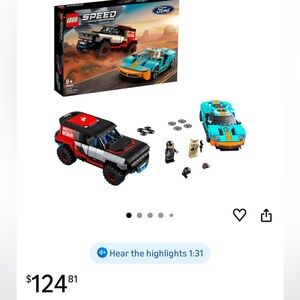 LEGO Speed Champions Ford Racing Set - Black, Red, Blue